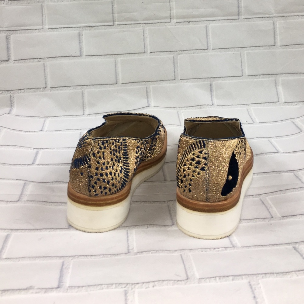 Free People Snake eyes Gold Metallic Loafers SZ 36 - Picture 6 of 8